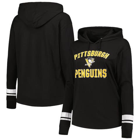 Reebok NHL Hockey Youth Pittsburgh Penguins Fleece Hoodie Sweatshirt - Grey, Size: Medium, Black