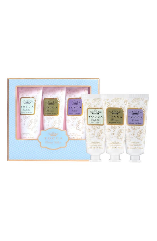 Shop Tocca Garden Collection Hand Cream Set (limited Edition) $36 Value In Blue