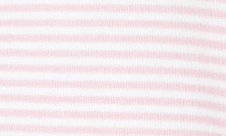 Kissy Kissy Simple Stripe Pima Cotton Footie In Pink