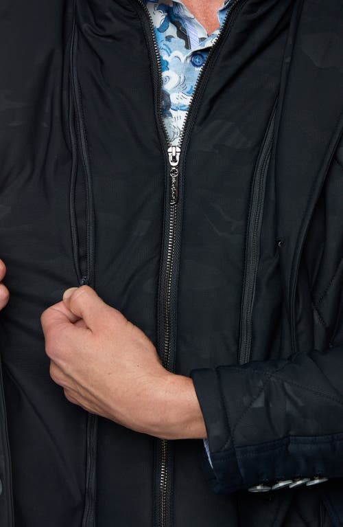 ROBERT GRAHAM ROBERT GRAHAM THE JETSET V QUILTED NYLON JACKET WITH REMOVABLE BIB 
