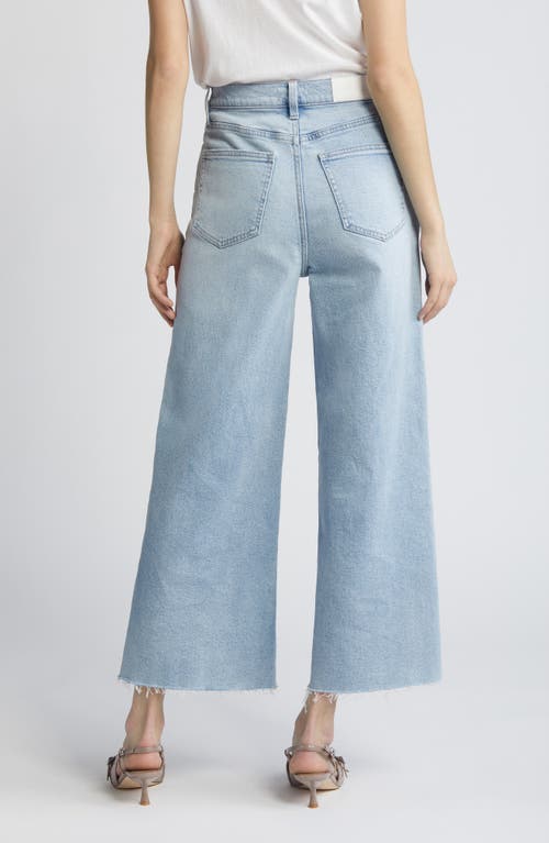 Shop Pistola Lana Raw Hem Ankle Wide Leg Jeans In Blase