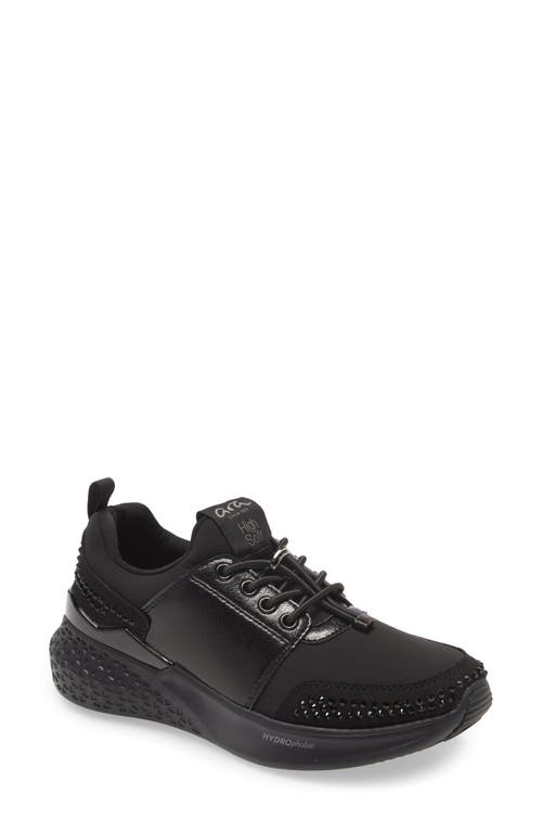 ara Midland Sneaker Black Suede/Hydro T-Stretch at Nordstrom,