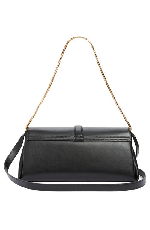 Shop Ferragamo Medium Front Flap Leather Crossbody Bag In Nero