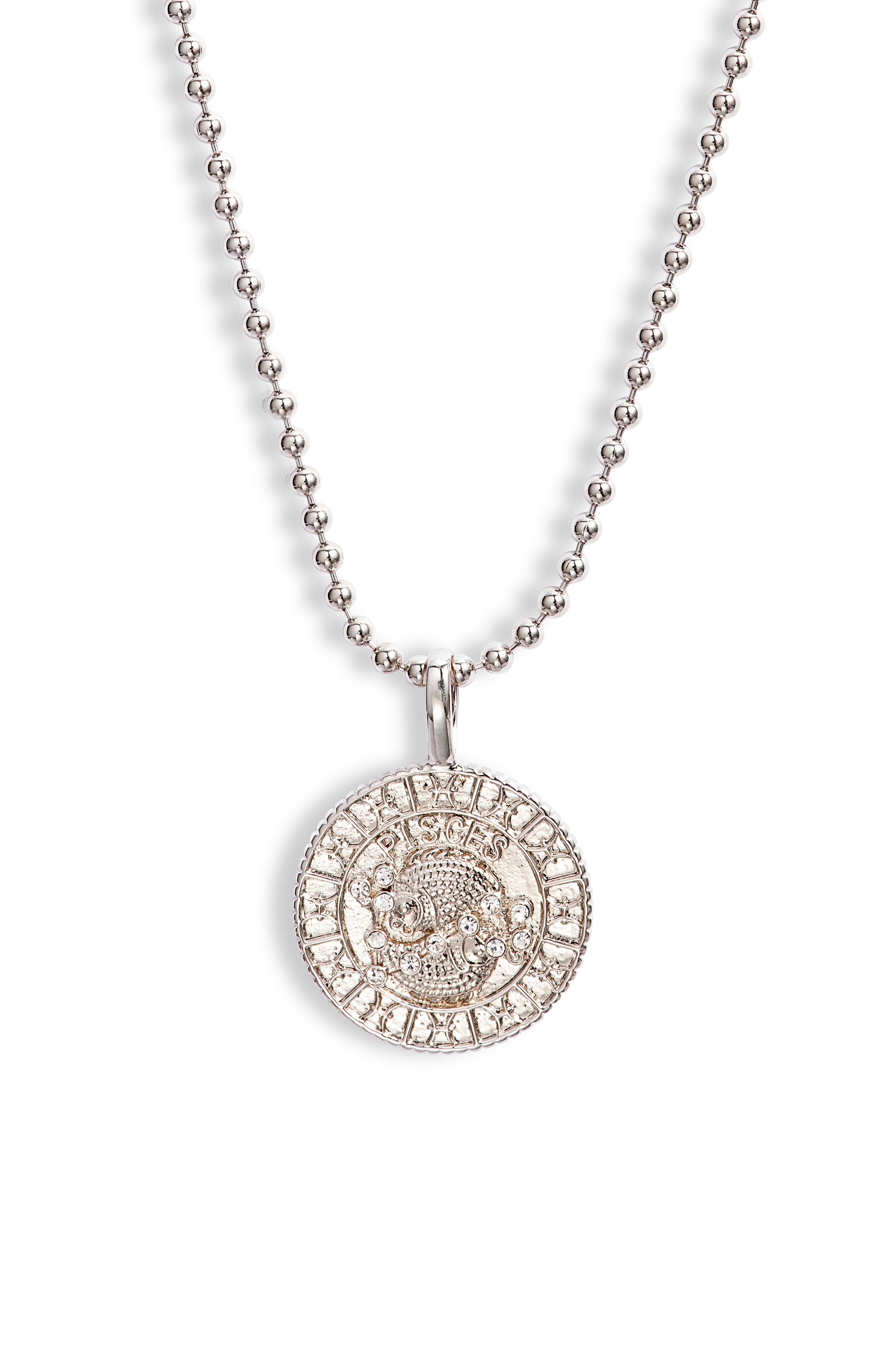 Melinda Maria Zodiac Pendant Necklace In Silver- Virgo