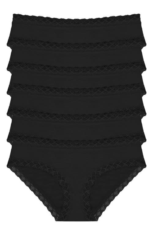 Bliss 6-Pack Cotton French Cut Briefs in Black