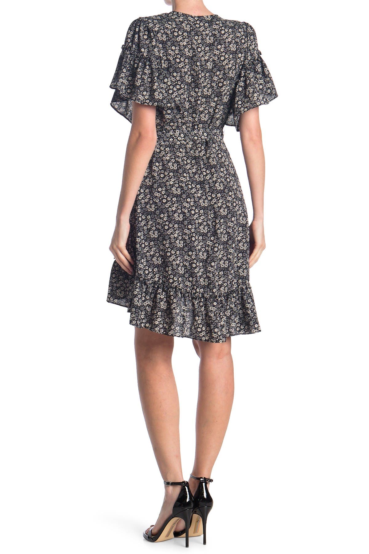 Max Studio | Floral Print Wrap Ruffle Dress | Nordstrom Rack