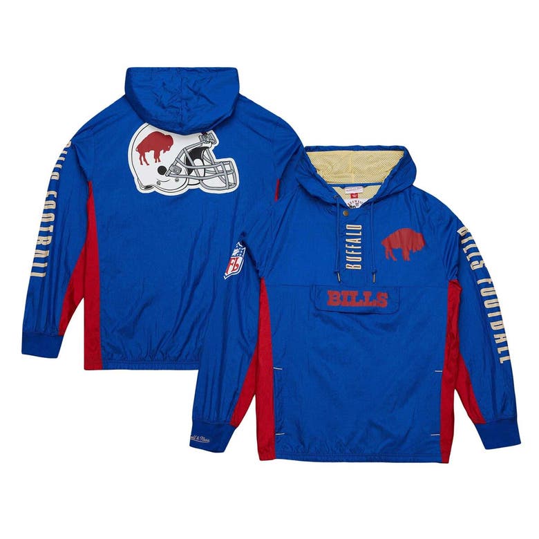 Shop Mitchell & Ness Royal Buffalo Bills Team Og 2.0 Anorak Vintage Logo Quarter-zip Windbreaker Jacket