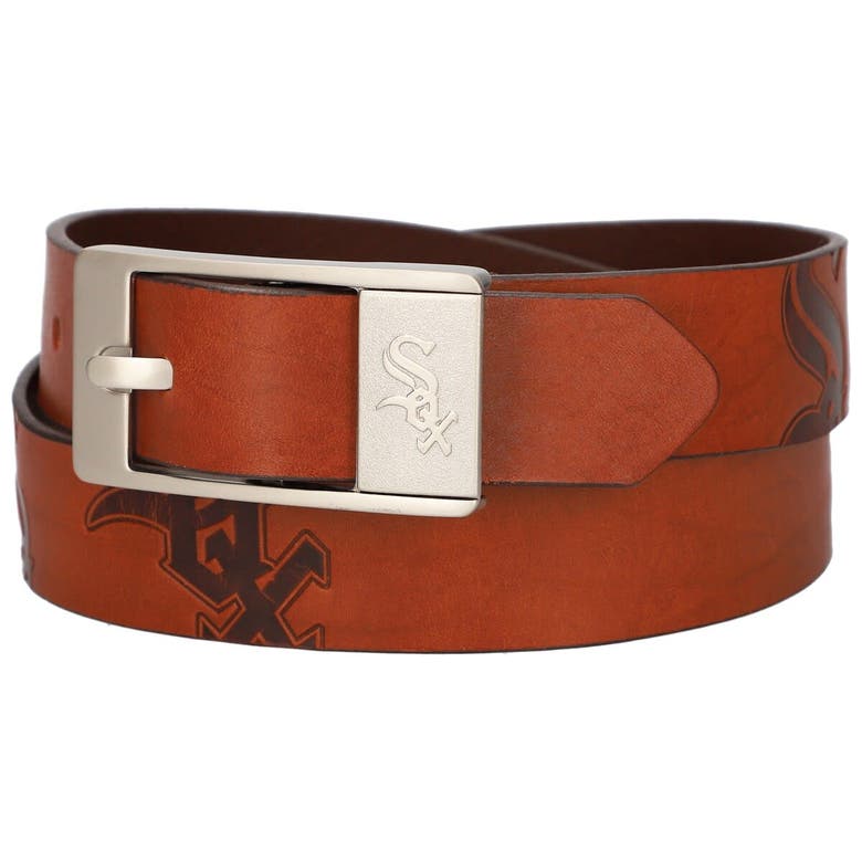 Eagles Wings Chicago White Sox Brandish Leather Belt In Brown