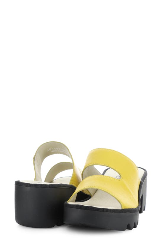 Shop Fly London Tech Platform Sandal In Yellow Mousse