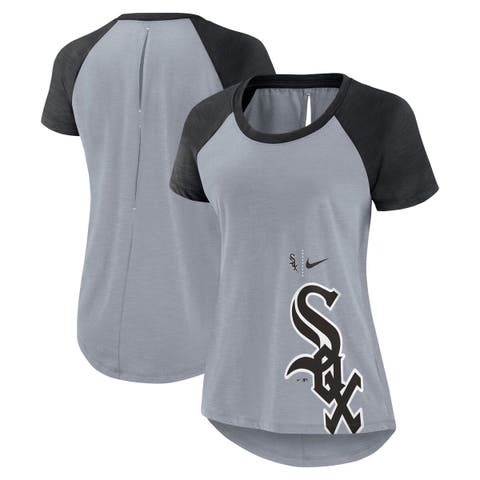 Miami Marlins New Era Women's Tri-Blend Raw Edge Jersey Tank Top -  Heathered Blue