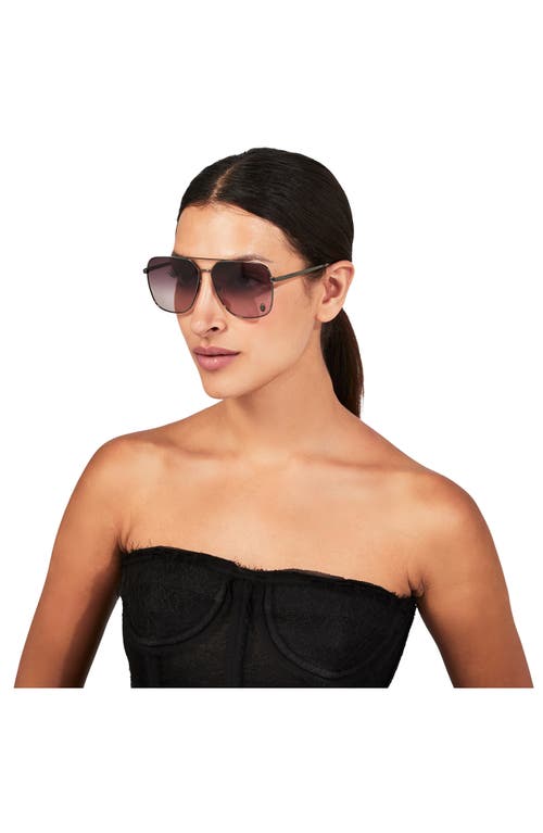 Kurt Geiger London 61mm Gradient Navigator Sunglasses In Dark Ruth/mauve Gradient