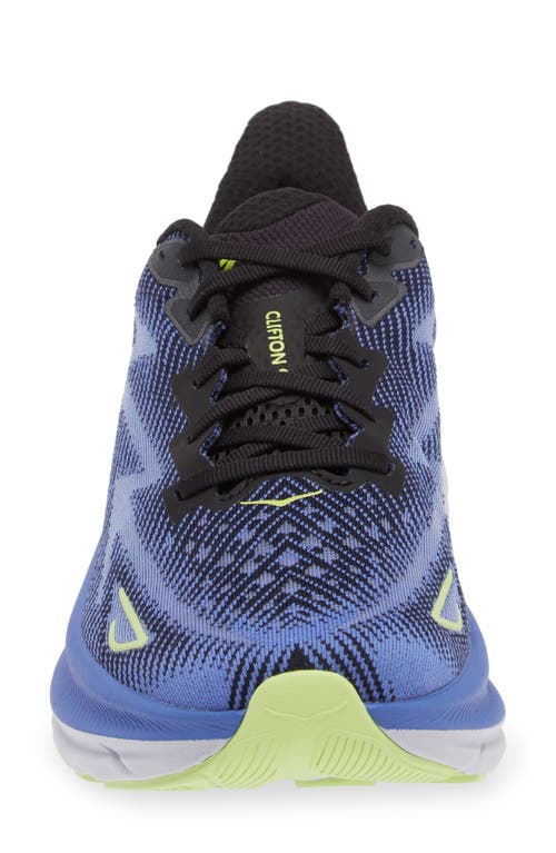 Shop Hoka Clifton 9 Running Shoe In Black/stellar Blue