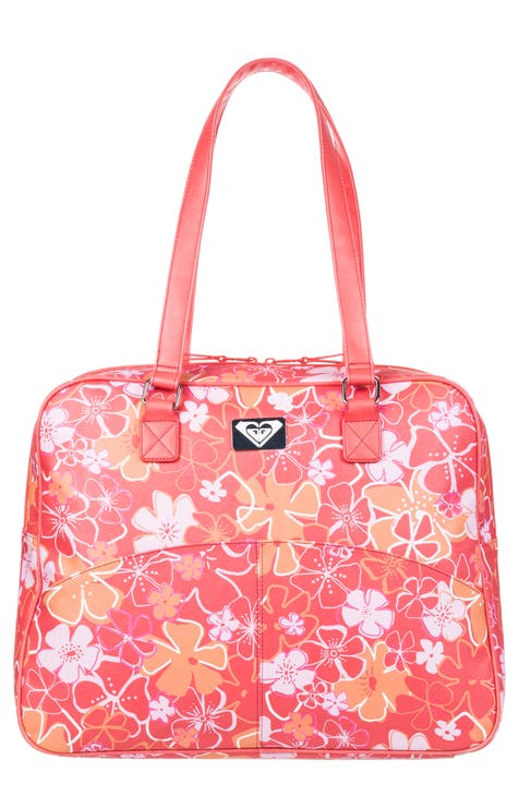 Steve Madden, Bags, Steve Madden Yellow Floral Large Overnight Duffle Tote  Weekender Travel Bag