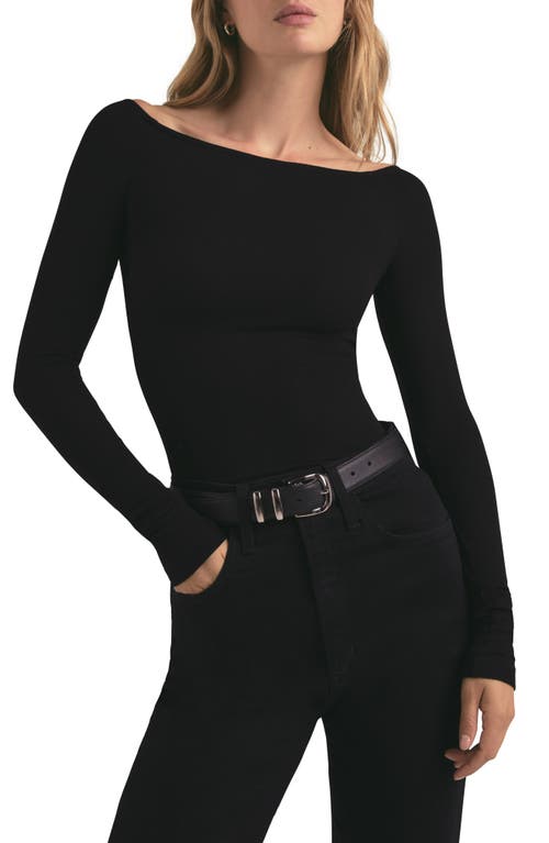 Favorite Daughter The Sydney Off The Shoulder Long Sleeve Top In Black