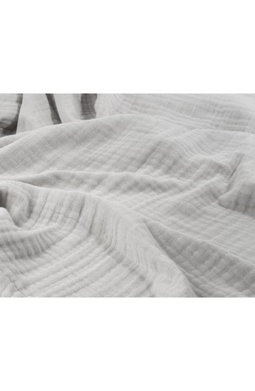 Bearaby Organic Cotton Muslin Cocoon Throw Blanket In Moonstone Grey