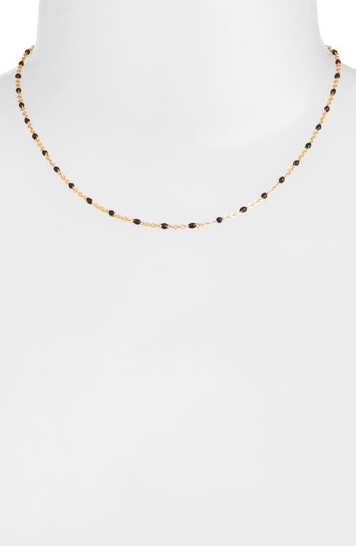 Set & Stones Kaz Bead Station Necklace In Gold/ Black