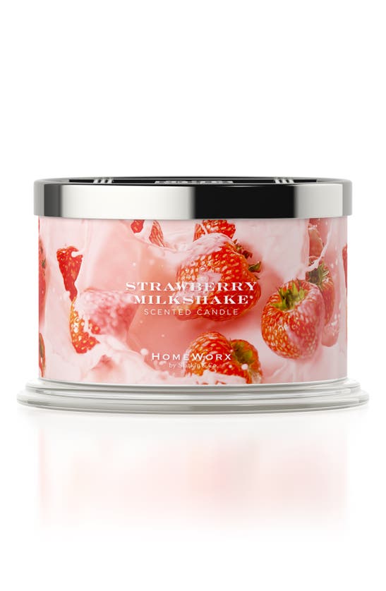 Homeworx By Slatkin & Co. Strawberry Milkshake Scented Candle In Pink
