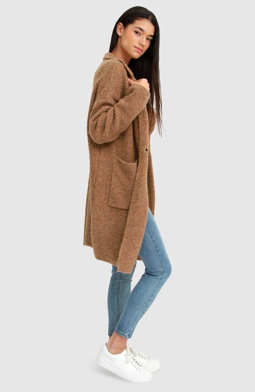 Belle & Bloom Days Go By Sustainable Blazer Cardigan In Camel