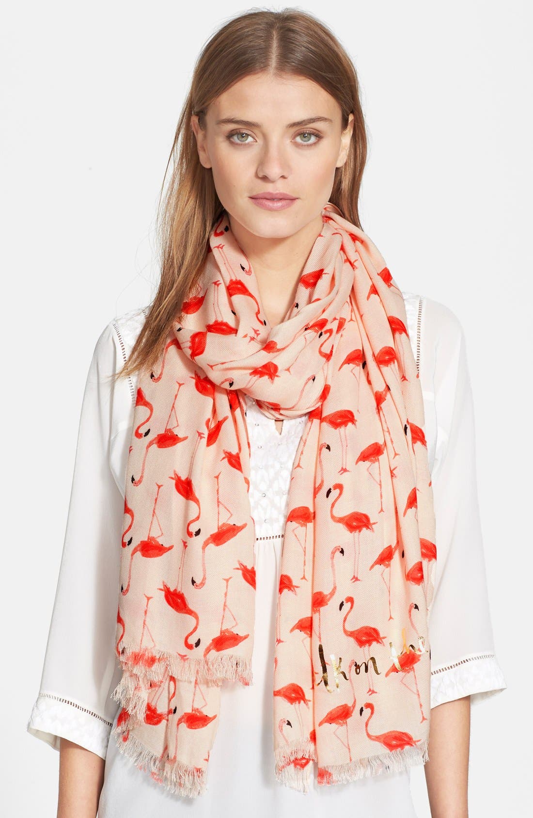 kate spade new york 'flamingo' scarf Nordstrom