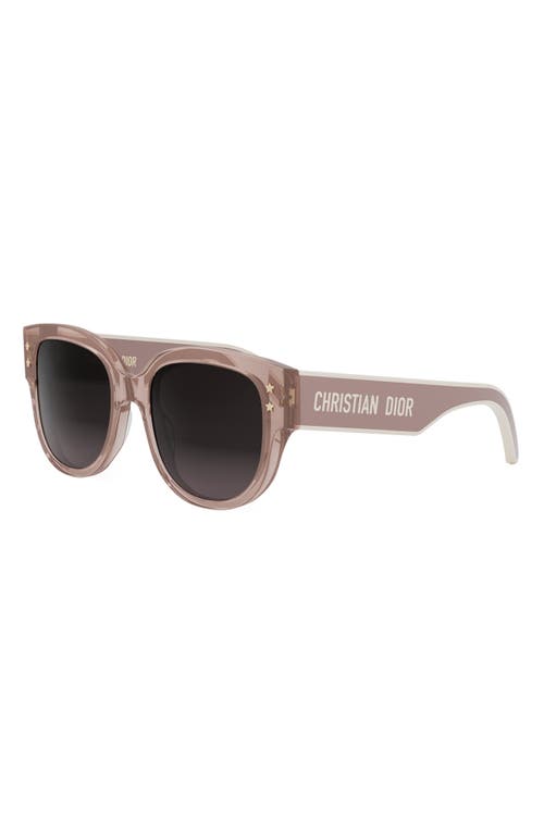 Shop Dior 'pacific B2i 54mm Butterfly Sunglasses In Shiny Pink/gradient Brown