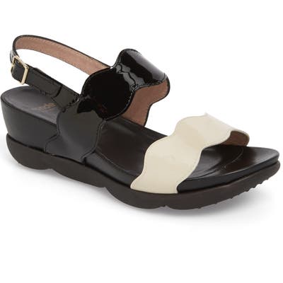 Wonders Wedge Sandal - Black