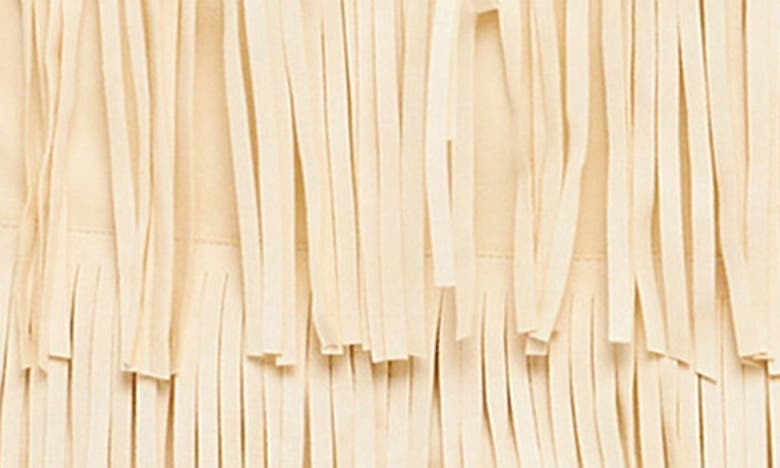 Shop Endless Rose Fringe Faux Suede Minidress In Ivory