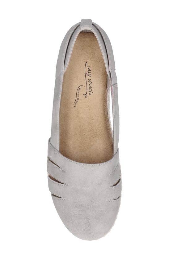 Easy Street Women's Bugsy Comfort Slip-on Flats In Grey