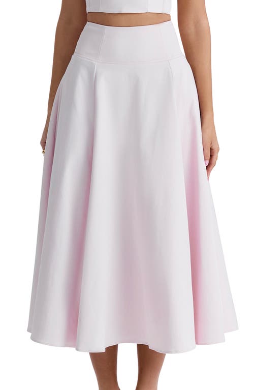 Shop House Of Cb Rita Midi Skirt In Ballet Slipper