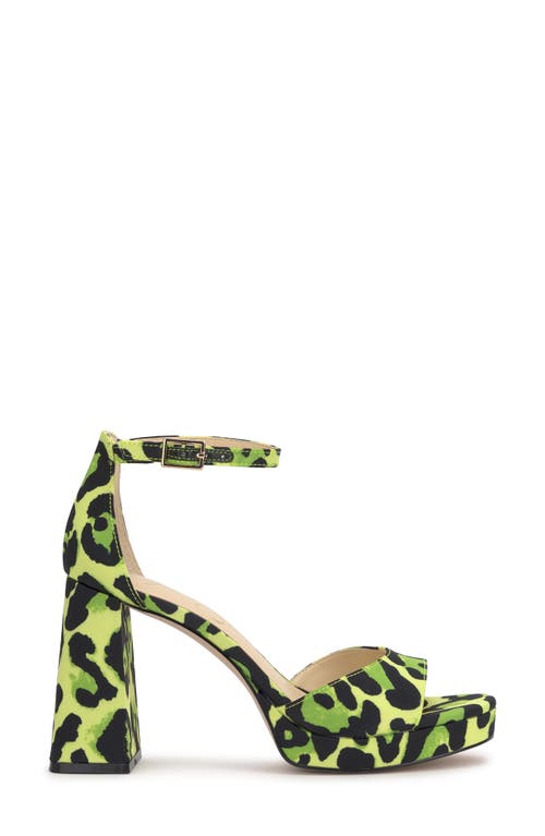 Shop Jessica Simpson Kaliah Ankle Strap Platform Sandal In Green/black