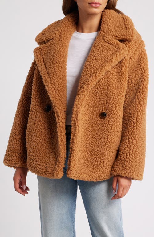 Shop Ugg(r) Gertrude Teddy Faux Shearling Coat In Chestnut