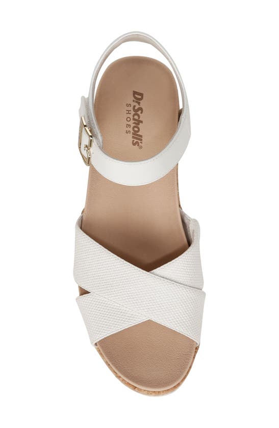 Shop Dr. Scholl's Citrine Sun Wedge Sandal In Offwhite