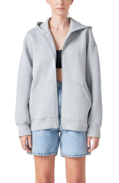 Grey Lab Zip-up Hoodie In Grey
