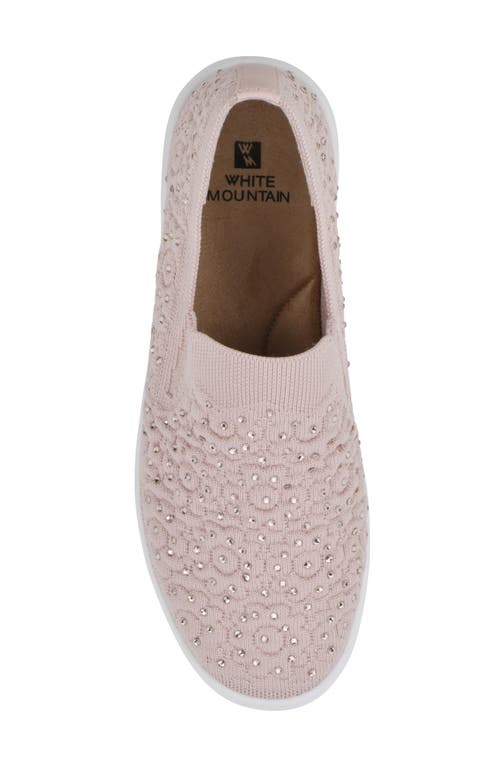 White Mountain Footwear Unit Knit Slip-on Sneaker In Mauve/fabric
