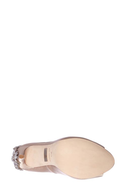 BADGLEY MISCHKA BADGLEY MISCHKA COLLECTION KIARA CRYSTAL BACK OPEN TOE PUMP 