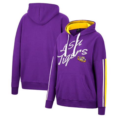 Women's Baltimore Ravens Fanatics Branded Purple/Black Lock It Down  Pullover Hoodie