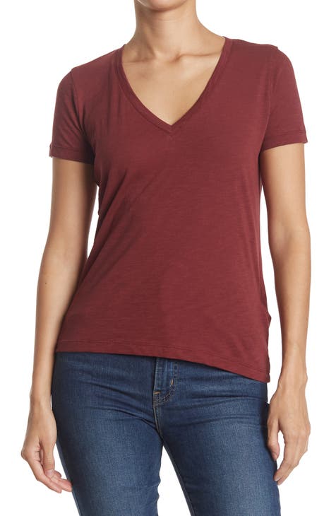 V-Neck Short Sleeve T-Shirt (Regular & Plus Size)