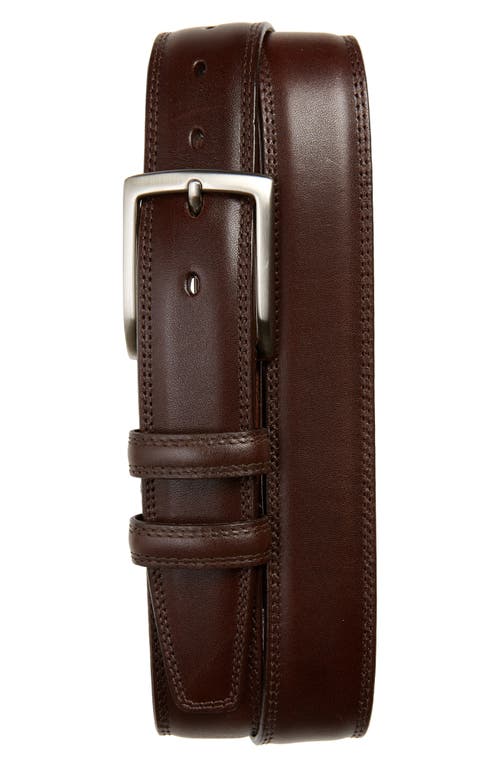 Kipskin Leather Belt in Brown