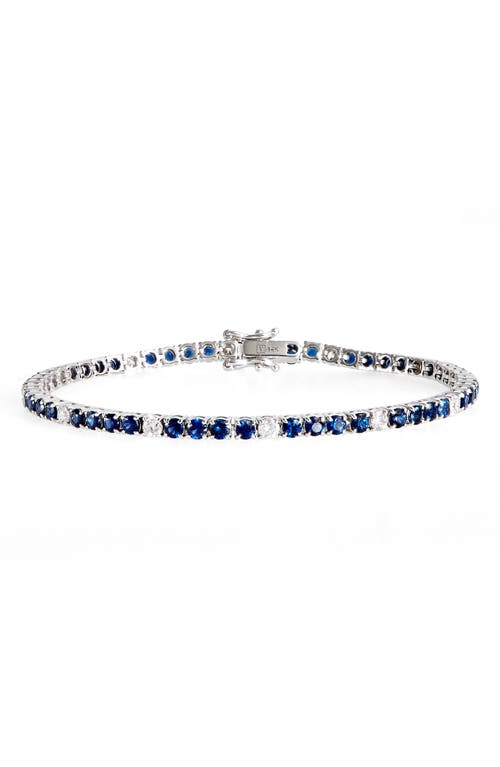 Valani Atelier Sapphire & Diamond Tennis Bracelet In White Gold/sapphire/diamond