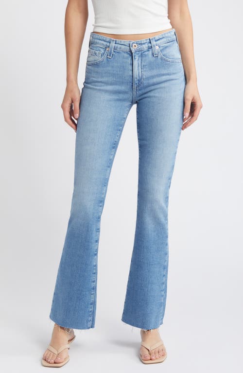 Angel Raw Hem Low Rise Bootcut Jeans in Sincerely