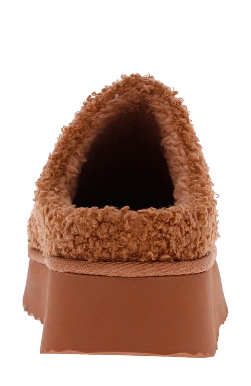 Shop Mia Icee Faux Shearling Platform Slipper In Tan