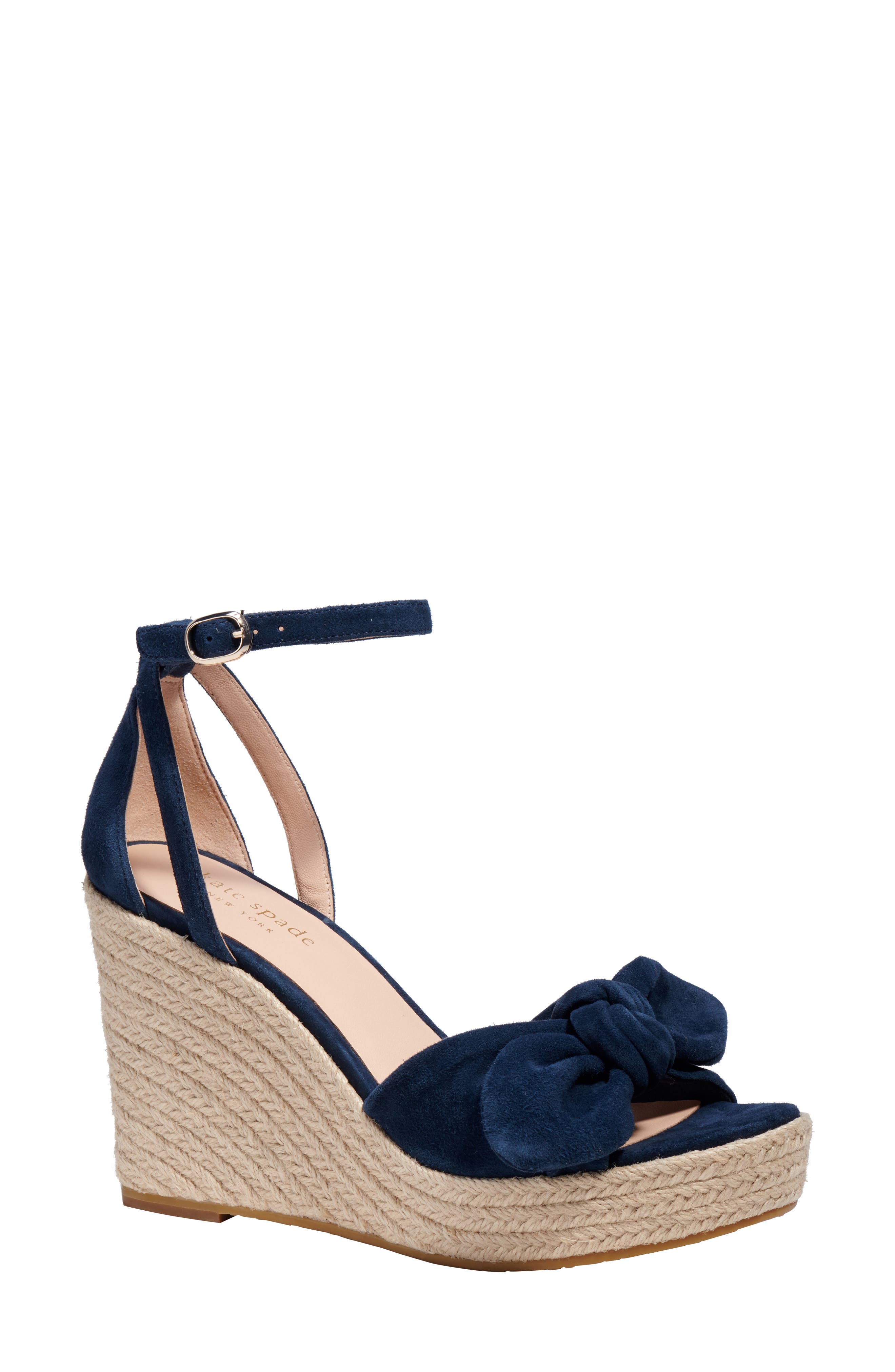 kate spade navy wedges