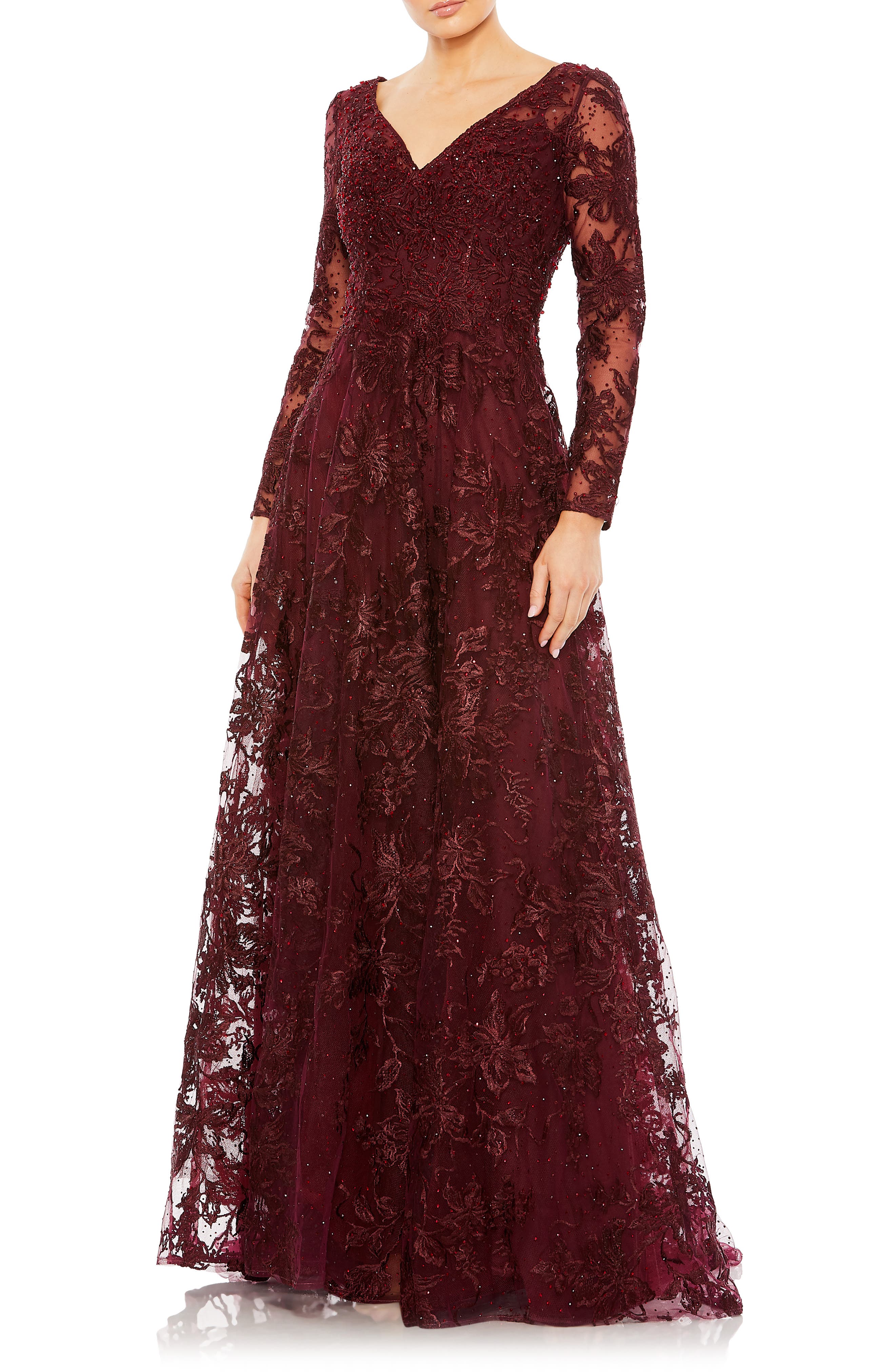 Wine Colored Mother of the Bride Dresses