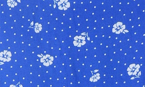 Zunie Scoop Neck Strawberry Dress In Royal/white