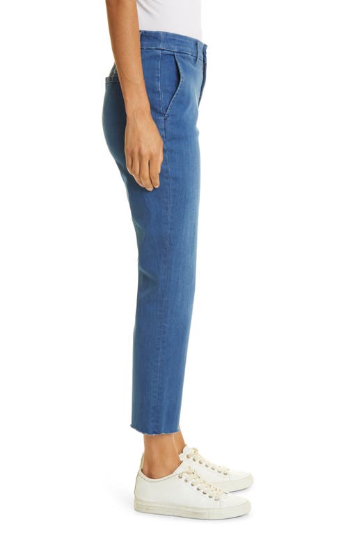 Frank & Eileen Wicklow Italian Denim Crop Chinos In Blue Denim Wash