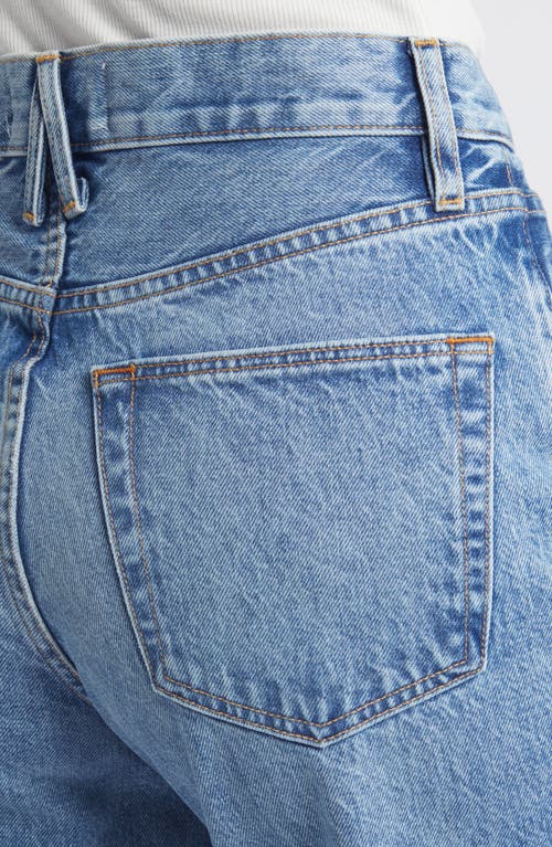 Slvrlake Grace Raw Hem High Waist Crop Wide Leg Jeans In Lightning Strikes