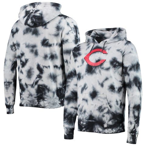 NFL Cincinnati Bengals Girls' Gray Tie-Dye Crop Hooded Sweatshirt - XS