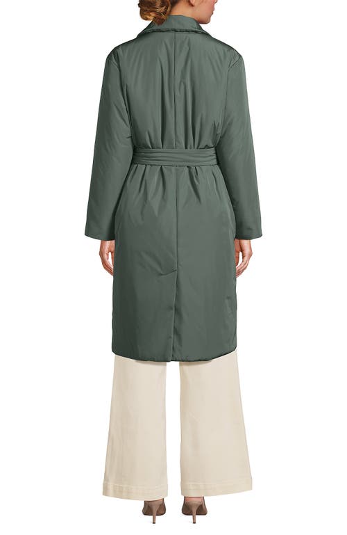 Shop Lands' End Insulated Commuter Trench Coat In Spruce