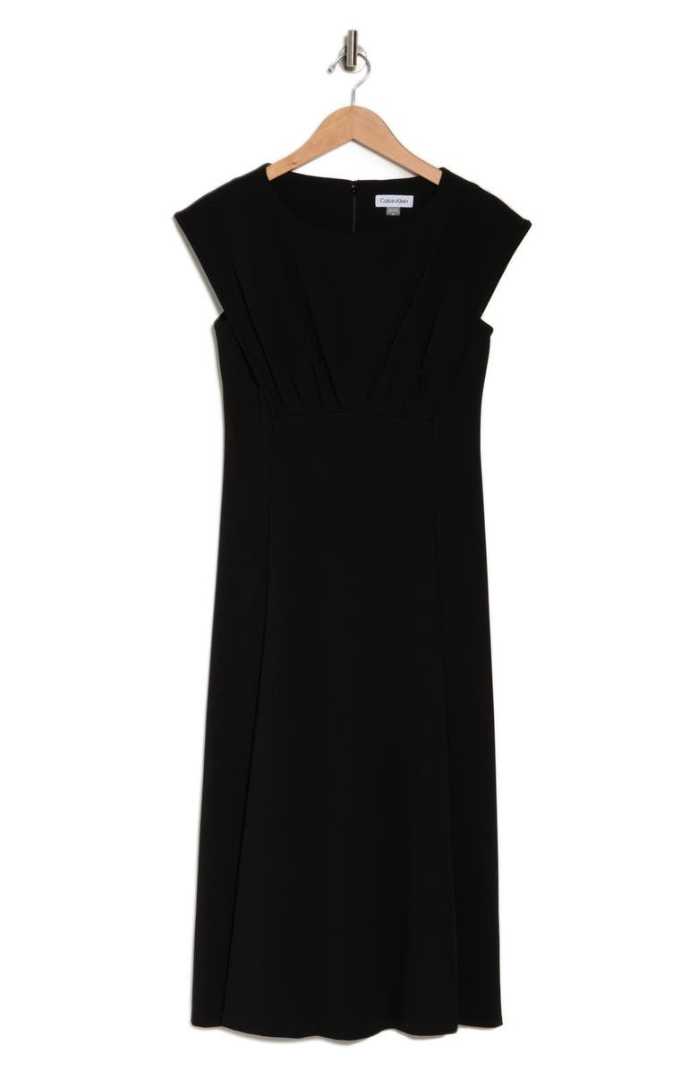 Calvin Klein Cap Sleeve A-Line Midi Dress | Nordstromrack