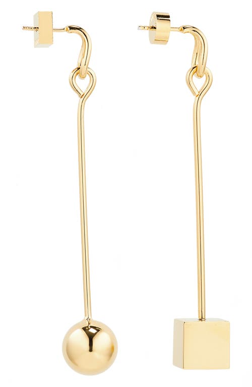 Shop Jacquemus Les Boucles Nodo Mismatched Drop Earrings In Gold 280