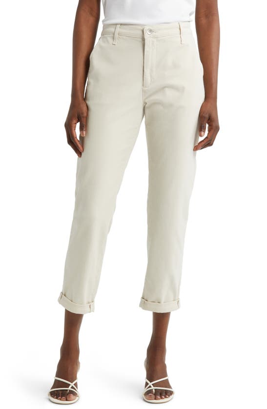 Ag Caden Crop Twill Trousers In Dried Spring